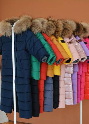 Теплий зимовий комбінезон з натуральним хутром