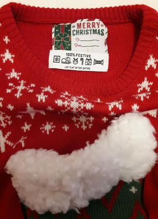 Классный зимний новогодний, рождественский свитер merry christman. размер 48-504 фото