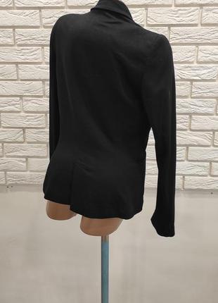 Черный вискозный удинненный пиджак от zara4 фото