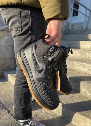 Nike duckboot black fur мужские ботинки найк зимние