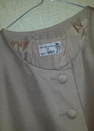Винтажный нюдовый удлиненный пиджак vintage 90-е5 фото