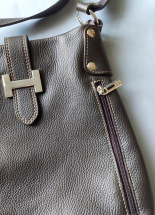 Стильная брендовая кожаная сумка genuine leather5 фото