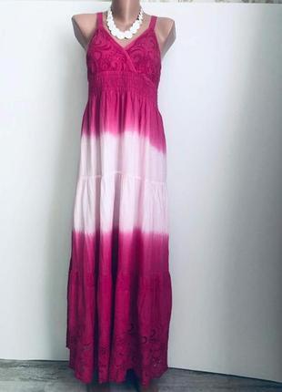 Платье сарафан яркий модный стильный прошва вышитый ришелье1 фото