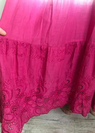 Платье сарафан яркий модный стильный прошва вышитый ришелье4 фото