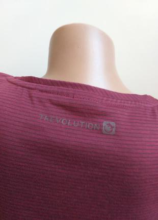 Trevolution. футболка в полоску. футболка марсала, бордо, вишневая. туника.6 фото