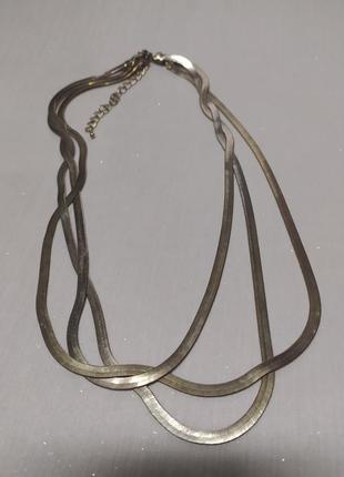 Трехрядная цепочка под светлое золото