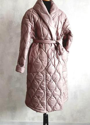 Женское стёганое пальто1 фото