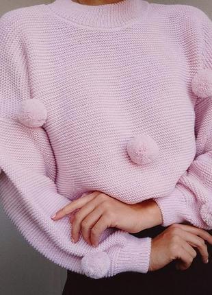 Світшот з помпонами якість люкс(туреччина)