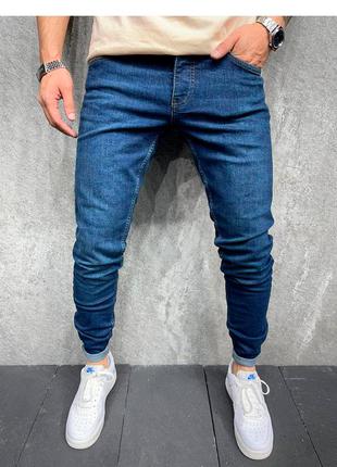 Джинси чоловічі звужені базові сині туреччина / джинси чоловічі завужені базові сині варенки
