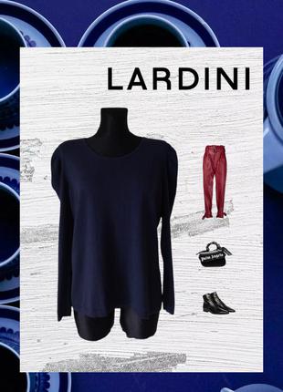 Синій джемпер светр светр з рукавами-пуфф lardini р. 48-50-52