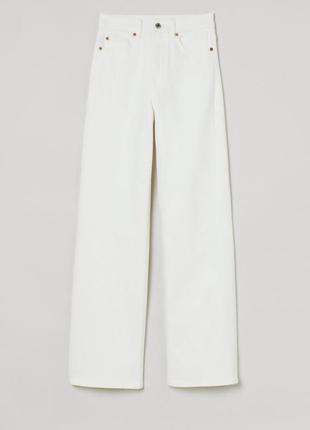 Белые прямые джинсы h&m