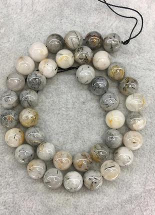 Намистини натуральний камінь кварц-волосатик