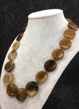 Бусы из натурального камня агат