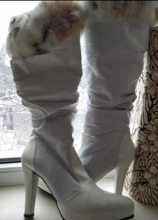Зимние сапоги кожаные 40/41 размер1 фото