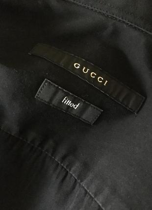 Брендовая рубашка бренд gucci fitted3 фото