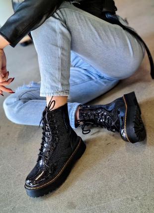 Dr.martens зимние женские ботинки доктор мартинс