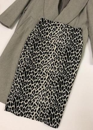 Стильная юбка в леопардовий принт