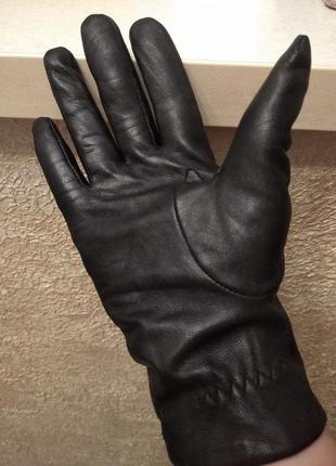 Кожаные перчатки рукавички кожа marks& spencer4 фото