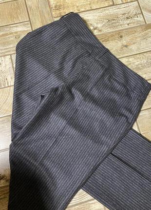 Роскошные шерстяные брюки в полоску,укороченные !!!6 фото