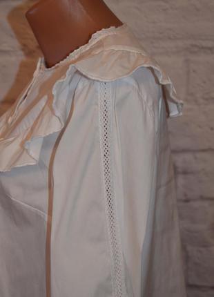 Блуза свободного кроя с кружевными вставками "iuvas"4 фото