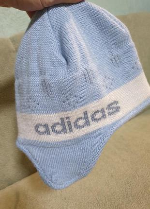 Тепла в'язана шапка adidas,оригінал