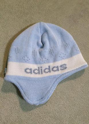 Тепла в'язана шапка adidas,оригінал3 фото