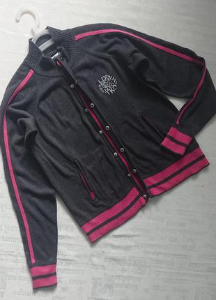 Актуальна кофта на блискавці gio goi / кардиган casual / светр у спортивному стилі