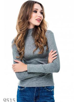 Темно-сірий утеплений повсякденний трикотажний гольф на флісі