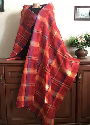 Zara яркий теплый палантин шарф шаль большой размер