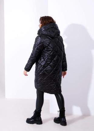 Куртка пальто стеганное стильное на замку2 фото