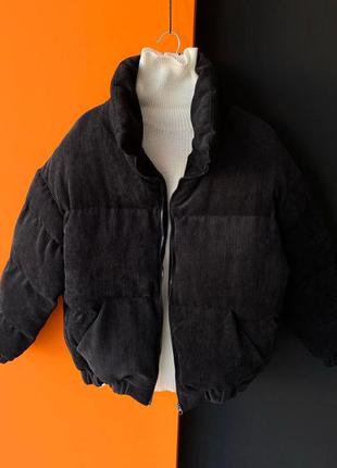 Теплая вельветовая зимняя куртка5 фото