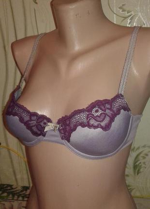 Бузковий бюстик з кружевом 75 а