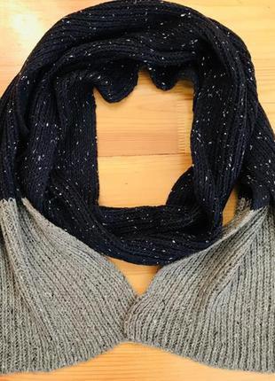 Теплый женский вязаный шарф 210*25 см1 фото