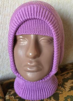 Шапка шлем зимняя