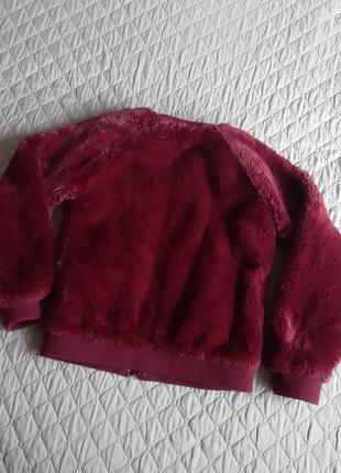 Куртка меховая плюшевая теплая свитшот тедди бомбер шубка полушубок кофта свитер эко мех2 фото