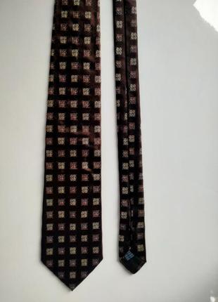 Коричневий краватка з візерунком feraud paris2 фото