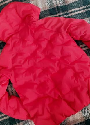 Куртка оверсайз женская объемная красная7 фото