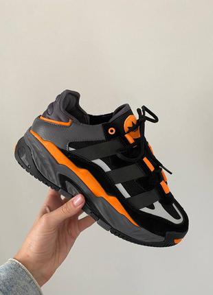 Adidas niteball black orange женские кроссовки адидас