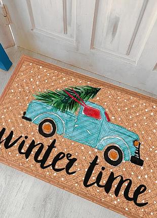 Дверний килимок зимовий пригода