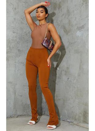 Трендові подовжені штани з розпірками, нові, plt