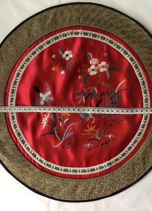 Шовкова китайська серветка з ручною вишивкою.7 фото