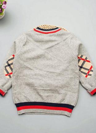 Детский свитер на мальчика с двухслойной вязкой2 фото