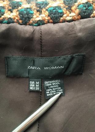 Чистошерстяное полу пальто zara,  размер м10 фото