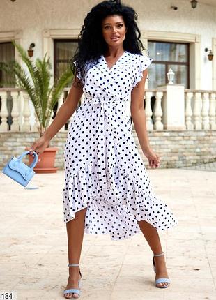 ‼️mega sale‼️сукня біле в чорний горошок горох виробник україна