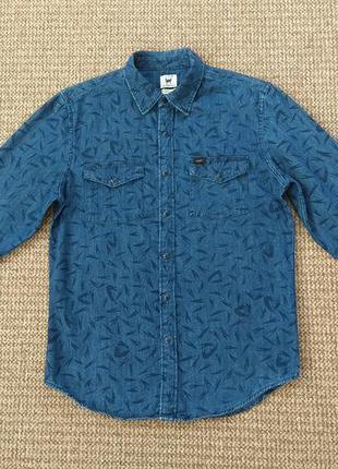 Lee western shirt джинсовая рубашка оригинал (m)