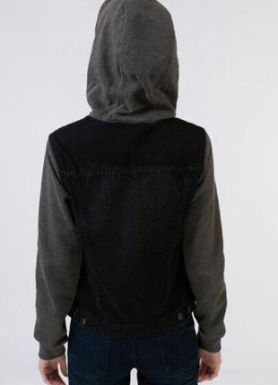 Куртка нова джинсова esmara by heidi ulum фліс бомбер з капюшоном3 фото