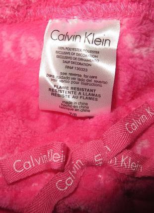Мягкие плюшевые теплые домашние пижамные штаны calvin klein на девочку 7-8 лет4 фото