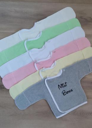 Байковые роспашенки для новорожденных/ теплі сорочки для малюків1 фото