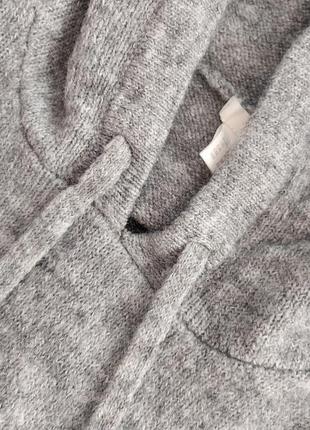 Теплое вязаное платье с капюшоном h&amp;m из смесовой шерсти с добавлением мохера8 фото