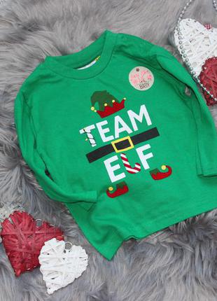 Кофта, реглан, лонгслив новогодний эльф hullabaloo 9-12 месяцев
